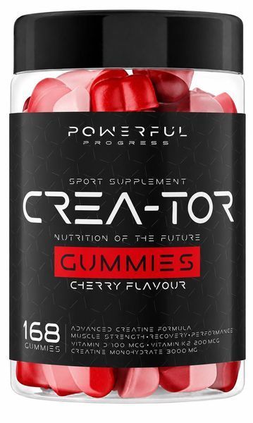 Креатин моногідрат СREA-TOR GUMMIES - 168 gummies - Cherry 4820241403561 фото